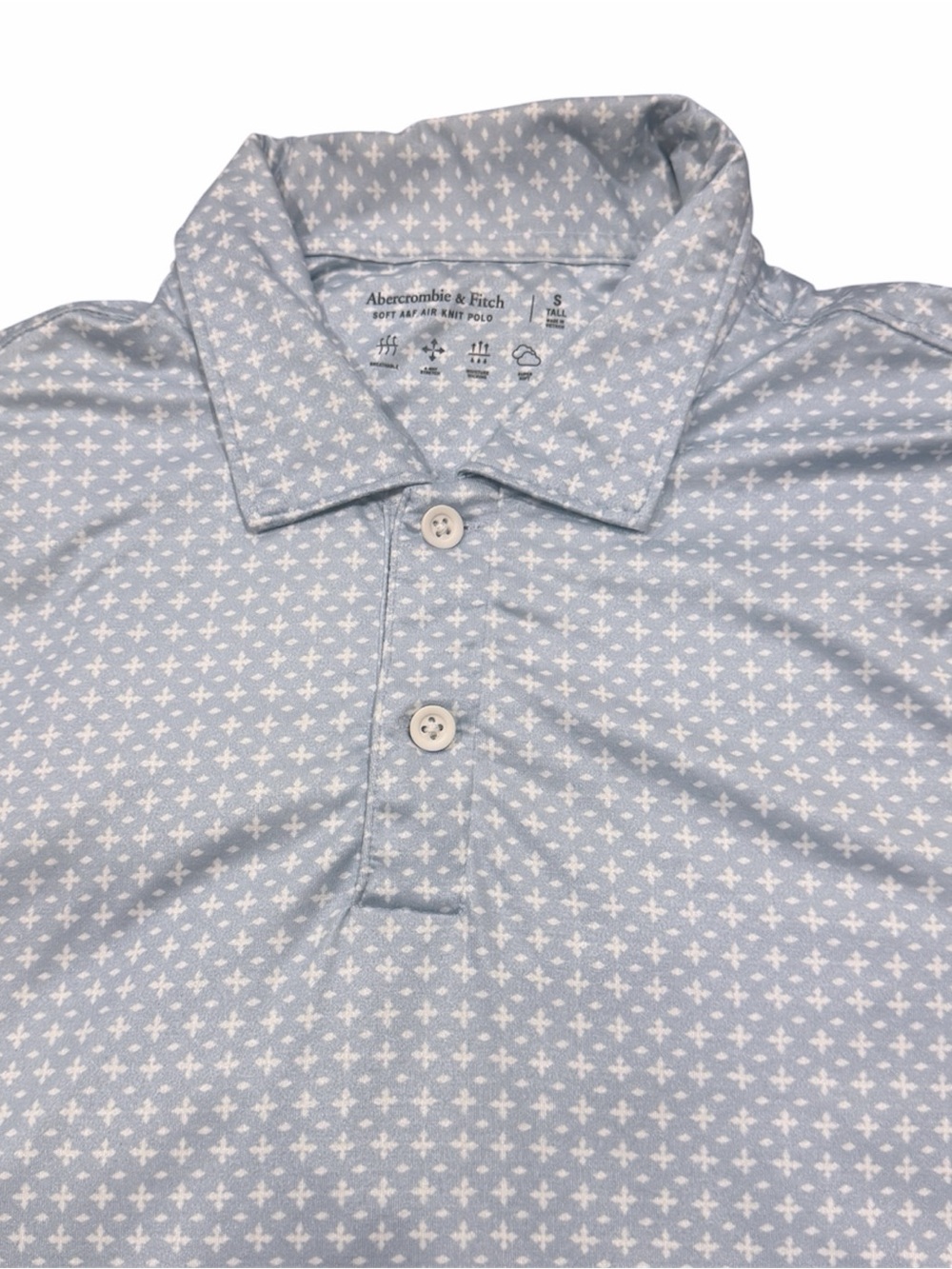 4 x Men’s Abercrombie & Fitch Soft Air Knit Polo Blue, Stripe, Red, Size Small - Picture 3 of 6